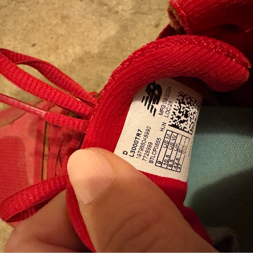 New Balance Bold Red Metal Cleats - Picture 4 of 5